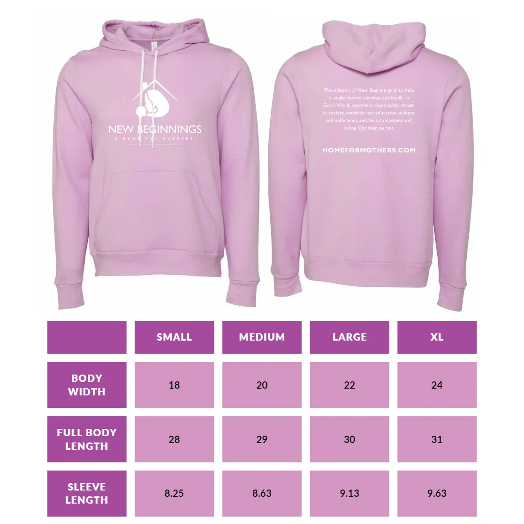NEW BEGINNINGS ADULT UNISEX HOODED SWEATSHIRT